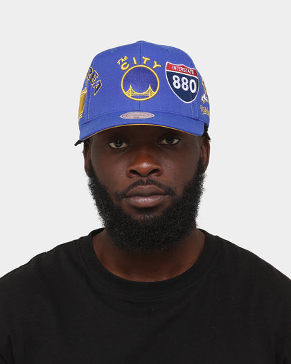 Mitchell & Ness Golden State Warriors 'Highway' Pro Crown Snapback Blue