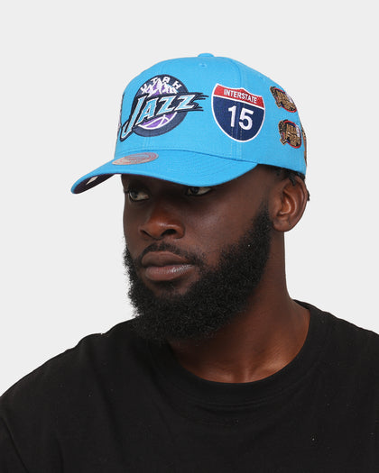 Mitchell & Ness Utah Jazz 'Highway' Pro Crown Snapback Light Blue