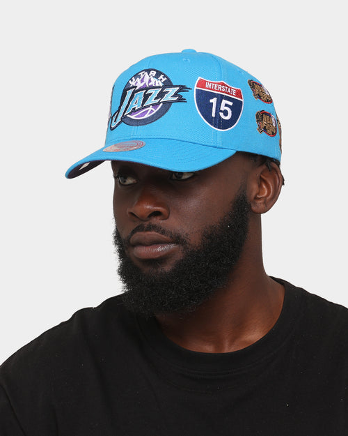 Mitchell & Ness Utah Jazz 'Highway' Pro Crown Snapback Light Blue