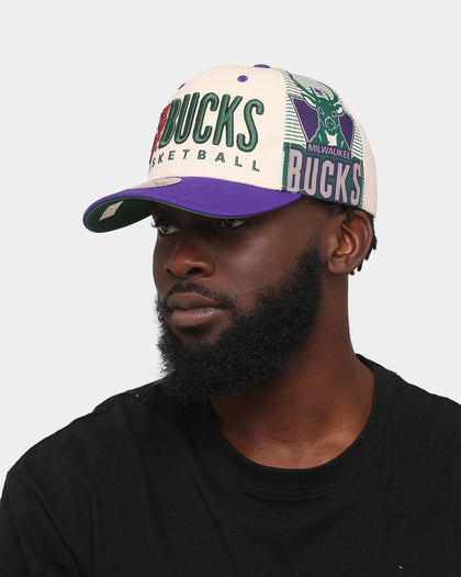 Mitchell & Ness Milwaukee Bucks '90s Training Camp' Pro Crown Snapback Cream
