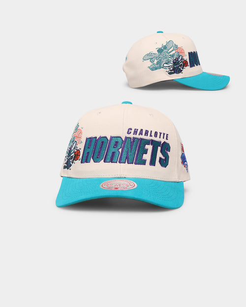 Mitchell & Ness Charlotte Hornets '96 Draft' Pro Crown Snapback Off White