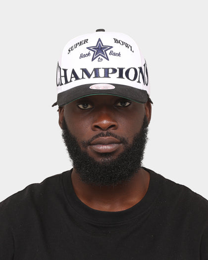 Mitchell & Ness Dallas Cowboys Back-To-Back Super Bowl Champions 'Dallas Cowboys Champs' Pro Crown Snapback Vintage White