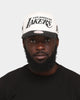 Mitchell & Ness Los Angeles Lakers Script Pro Crown Snapback Off White