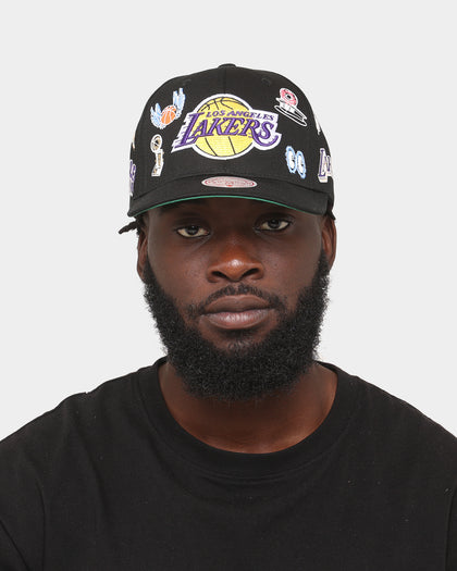 Mitchell & Ness Los Angeles Lakers 'Hand Drawn Doodle' Pro Crown Snapback Black