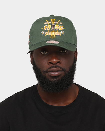 Mitchell & Ness Seattle Sonics West Conference '1996 Bulls VS Sonics NBA Finals' Deadstock Snapback Faded Green