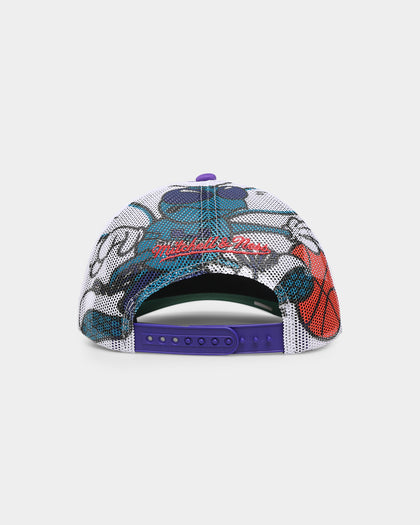 Mitchell & Ness Charlotte Hornets 'NBA Off The Backboard' Trucker Snapback Purple
