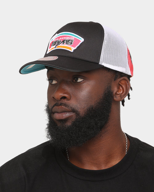 Mitchell & Ness San Antonio Spurs 'NBA Off The Backboard' Trucker Snapback Black