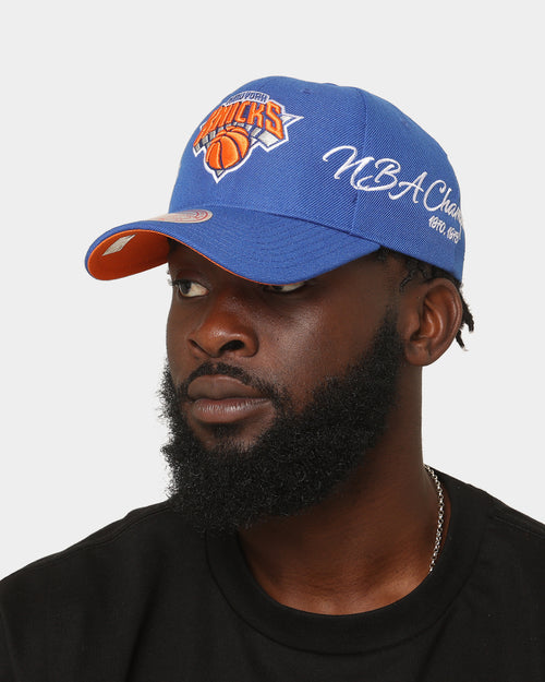 Mitchell & Ness New York Knicks 'Champion Wrap Classic' Pro Crown Snapback Blue