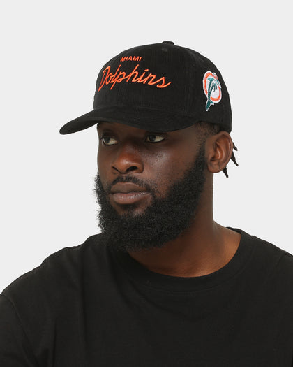 Mitchell & Ness Miami Dolphins Corduroy Script Deadstock Snapback Black