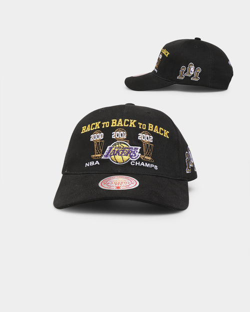 Mitchell & Ness Los Angeles Lakers 'Back To Back To Back' Deadstock Snapback Black