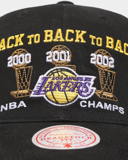 Mitchell & Ness Los Angeles Lakers 'Back To Back To Back' Deadstock Snapback Black