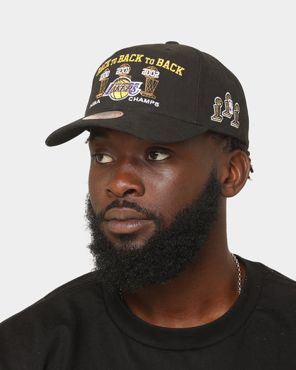 Mitchell & Ness Los Angeles Lakers 'Back To Back To Back' Deadstock Snapback Black