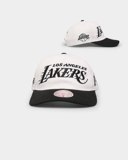 Mitchell & Ness Los Angeles Lakers Script Deadstock Snapback White