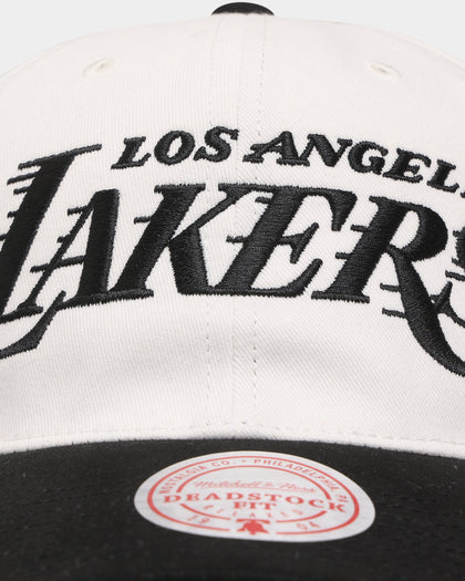 Mitchell & Ness Los Angeles Lakers Script Deadstock Snapback White