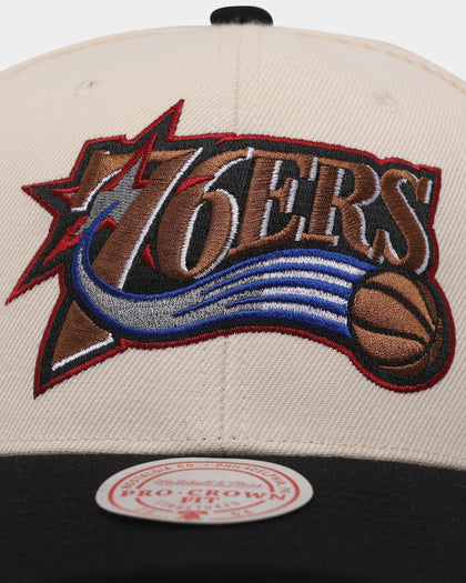 Mitchell & Ness Philadelphia 76ers 'Wool Blend' Snapback Vintage White