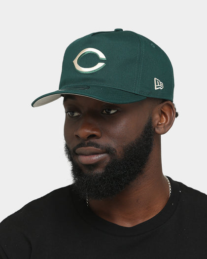 New Era Cincinnati Reds'Green & Cream' Old Golfer Snapback Dark Green