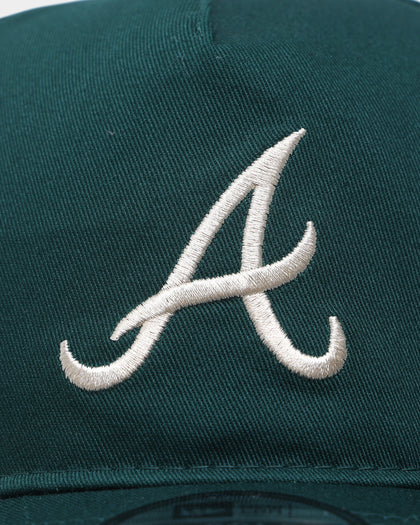New Era Atlanta Braves 'Green & Cream' Old Golfer Snapback Dark Green