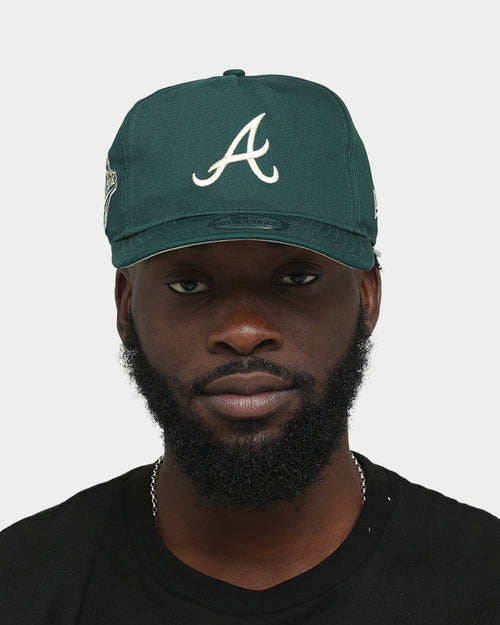 New Era Atlanta Braves 'Green & Cream' Old Golfer Snapback Dark Green