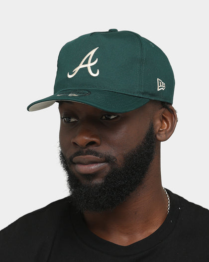 New Era Atlanta Braves 'Green & Cream' Old Golfer Snapback Dark Green