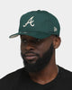 New Era Atlanta Braves 'Green & Cream' Old Golfer Snapback Dark Green