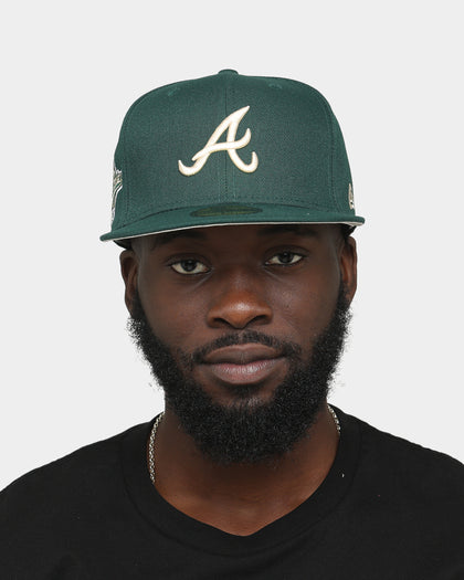 New Era Atlanta Braves World Series "Green & Cream" 59FIFTY Fitted Dark Green