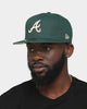 New Era Atlanta Braves World Series "Green & Cream" 59FIFTY Fitted Dark Green