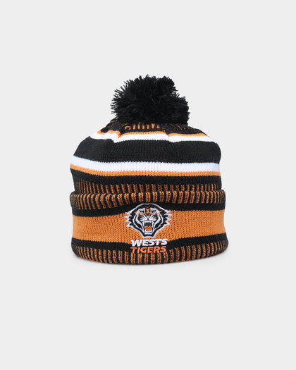 New Era West Tigers NRL Kick Off 2022 Pom Wordmark Beanie Black
