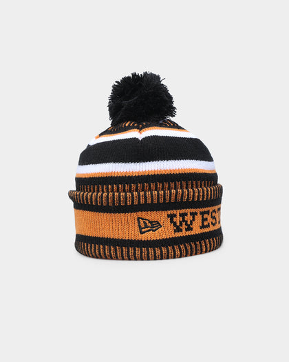 New Era West Tigers NRL Kick Off 2022 Pom Wordmark Beanie Black