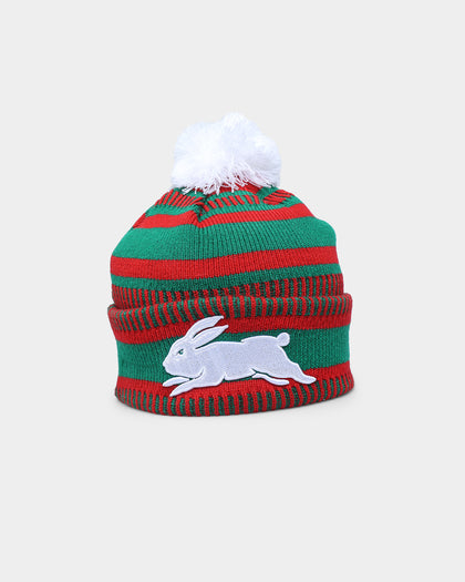 New Era South Sydney Rabbitohs NRL Kick Off 2022 Pom Wordmark Beanie Green/Red