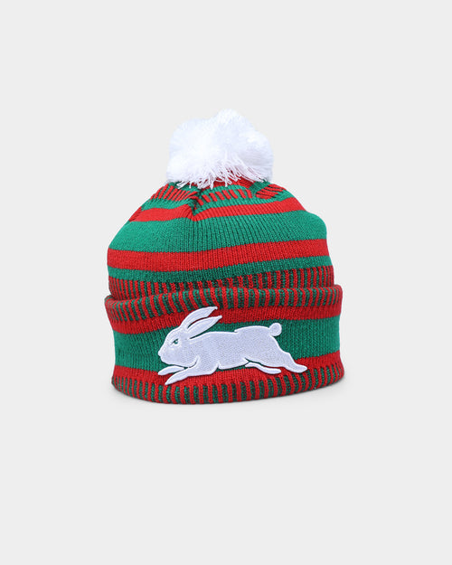 New Era South Sydney Rabbitohs NRL Kick Off 2022 Pom Wordmark Beanie Green/Red