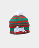 New Era South Sydney Rabbitohs NRL Kick Off 2022 Pom Wordmark Beanie Green/Red