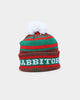 New Era South Sydney Rabbitohs NRL Kick Off 2022 Pom Wordmark Beanie Green/Red