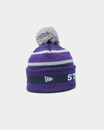 New Era Melbourne Storm NRL Kick Off 2022 Pom Wordmark Beanie Purple