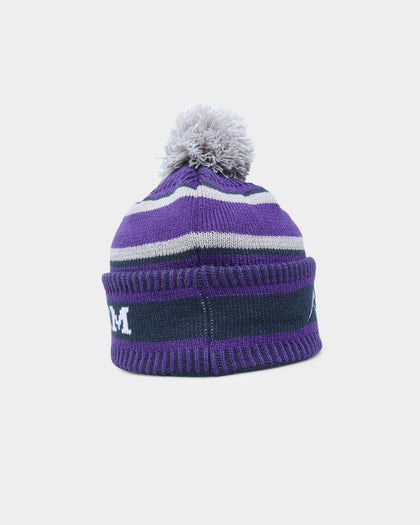 New Era Melbourne Storm NRL Kick Off 2022 Pom Wordmark Beanie Purple