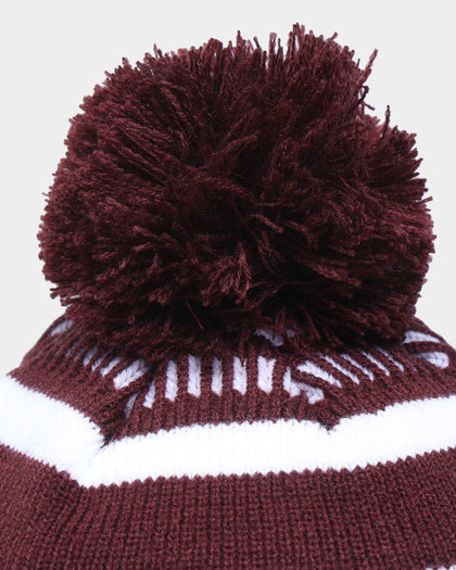 New Era Manly Warringah Sea Eagles NRL Kick Off 2022 Pom Wordmark Beanie Dark Purple