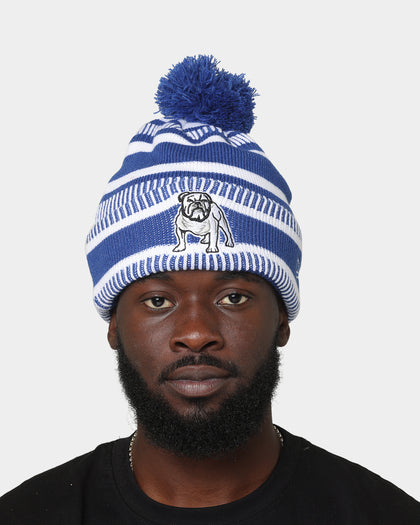 New Era Canterbury Bankstown Bulldogs NRL Kick Off 2022 Pom Wordmark Beanie Blue