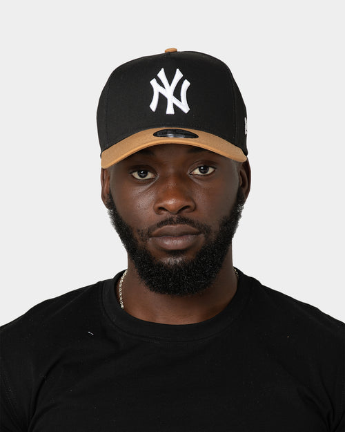 New Era New York Yankees 9FORTY A-Frame Snapback Black/Wheat