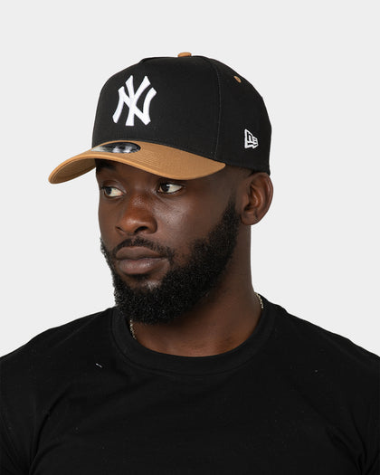 New Era New York Yankees 9FORTY A-Frame Snapback Black/Wheat