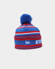 New Era Western Bulldogs AFL Opening Bounce 2022 Pom Wordmark Beanie Blue