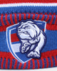 New Era Western Bulldogs AFL Opening Bounce 2022 Pom Wordmark Beanie Blue
