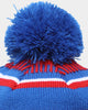 New Era Western Bulldogs AFL Opening Bounce 2022 Pom Wordmark Beanie Blue