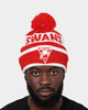 New Era Sydney Swans AFL Opening Bounce 2022 Pom Waffle Wordmark Beanie Red