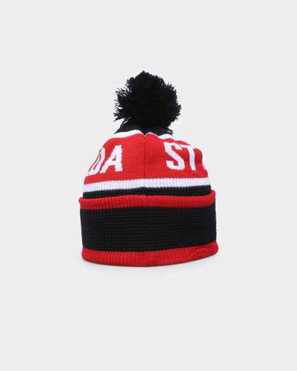 New Era St Kilda Saints 'AFL 2022' Pom Waffle Knit Beanie Black