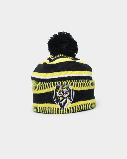 New Era Richmond Tigers AFL Opening Bounce 2022 EST Pom Wordmark Beanie Yellow