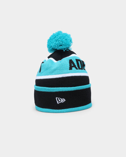 New Era Port Adelaide Power AFL Opening Bounce 2022 Pom Waffle Wordmark Beanie Black/Turquoise