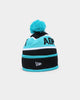 New Era Port Adelaide Power AFL Opening Bounce 2022 Pom Waffle Wordmark Beanie Black/Turquoise