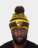 New Era Hawthorn Hawks AFL Opening Bounce 2022 Pom Waffle Wordmark Beanie Brown