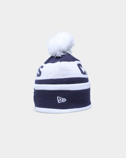 New Era Geelong Cats 'AFL 2022' Pom Waffle Knit Beanie Navy