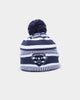 New Era Geelong Cats AFL Opening Bounce 2022 Pom Wordmark Beanie Navy