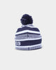 New Era Geelong Cats AFL Opening Bounce 2022 Pom Wordmark Beanie Navy